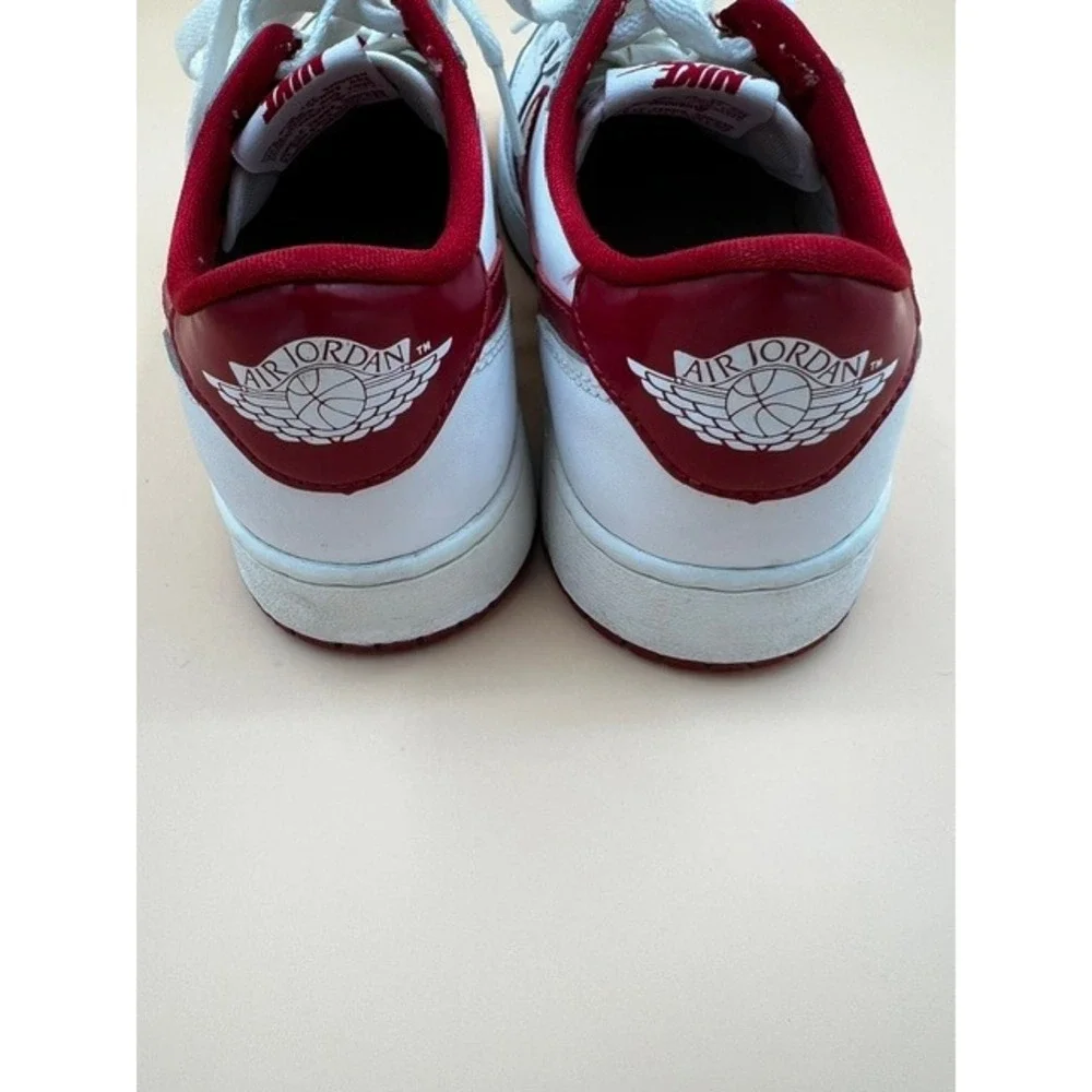 Nike Air Jordan 1 Retro Low OG Youth 5.5Y White Red Good 709999-101 Sneaker